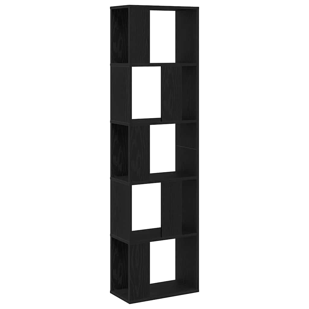 Bookcase Black oak 45 x 23.5 x 162.5 cm Engineered wood